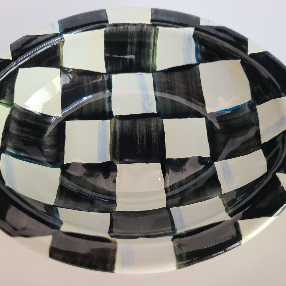 MacKenzie‑Childs Courtly Check Soap Dish – Enamel Bath Decor - NEW - Picture 9 of 12